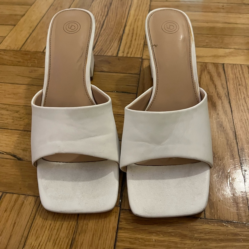 Urban Outfitters White Heeled Sandal